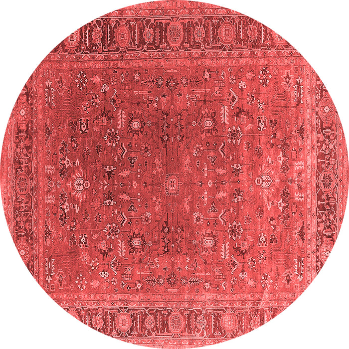Machine Washable Oriental Red Industrial Rug, wshurb2480red
