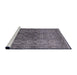 Sideview of Machine Washable Industrial Modern Gray Rug, wshurb2481