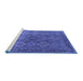 Sideview of Machine Washable Oriental Blue Industrial Rug, wshurb2481blu