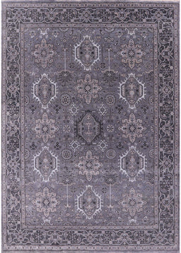 Mid-Century Modern Gray Oriental Rug, urb2481