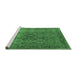 Sideview of Machine Washable Oriental Emerald Green Industrial Area Rugs, wshurb2481emgrn