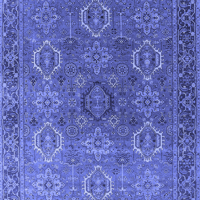 Machine Washable Oriental Blue Industrial Rug, wshurb2481blu