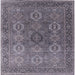 Square Machine Washable Industrial Modern Gray Rug, wshurb2481