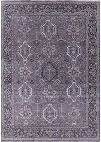 Machine Washable Industrial Modern Gray Rug, wshurb2481