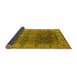 Sideview of Oriental Yellow Industrial Rug, urb2482yw