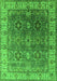 Machine Washable Oriental Green Industrial Area Rugs, wshurb2482grn