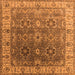 Square Oriental Orange Industrial Rug, urb2482org