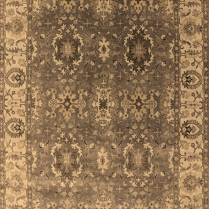 Machine Washable Oriental Brown Industrial Rug, wshurb2482brn