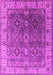 Machine Washable Oriental Pink Industrial Rug, wshurb2482pnk