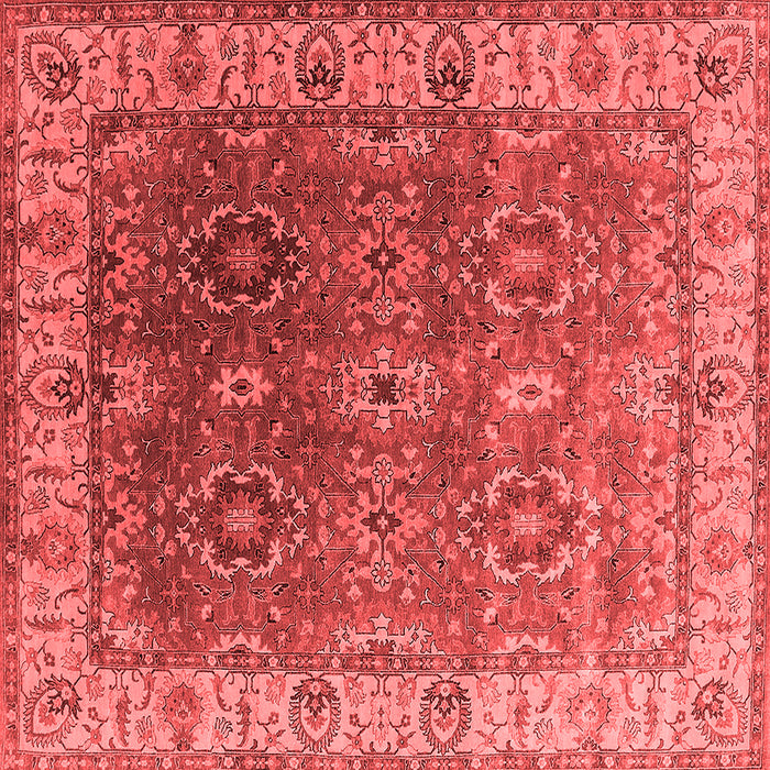 Machine Washable Oriental Red Industrial Rug, wshurb2482red