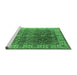 Sideview of Machine Washable Oriental Emerald Green Industrial Area Rugs, wshurb2482emgrn