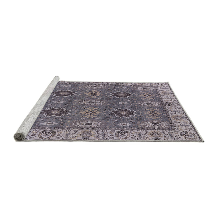 Sideview of Machine Washable Industrial Modern Carbon Gray Rug, wshurb2483