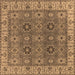 Square Oriental Brown Industrial Rug, urb2483brn