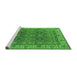 Sideview of Machine Washable Oriental Green Industrial Area Rugs, wshurb2483grn