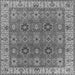 Square Machine Washable Oriental Gray Industrial Rug, wshurb2483gry