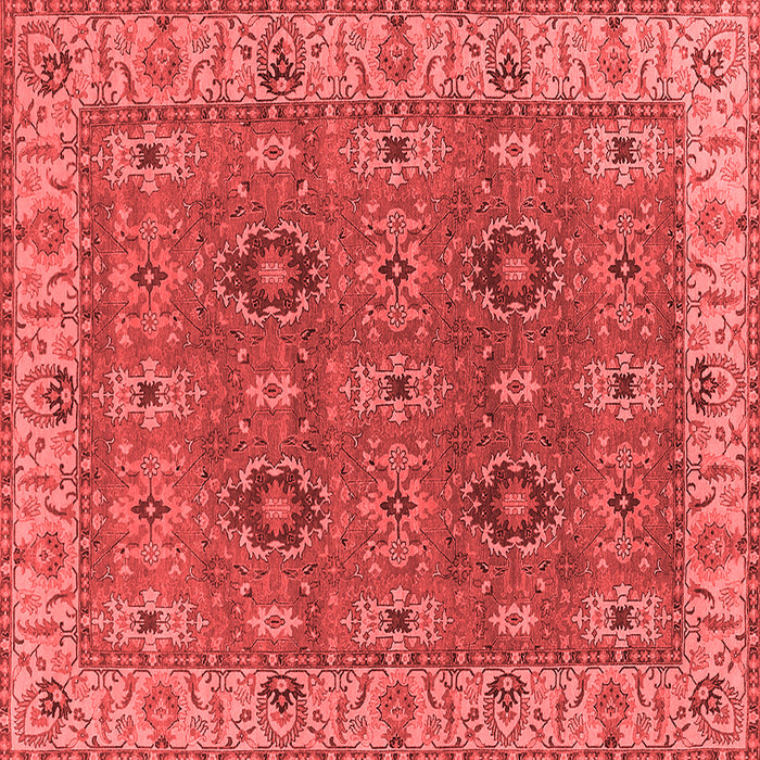 Machine Washable Oriental Red Industrial Rug, wshurb2483red