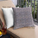 Front View of Mid-Century Modern Urban Square Carbon Gray Throw Pillow, 18 inch by 18 inch, pwurb2483