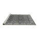 Sideview of Machine Washable Oriental Gray Industrial Rug, wshurb2483gry
