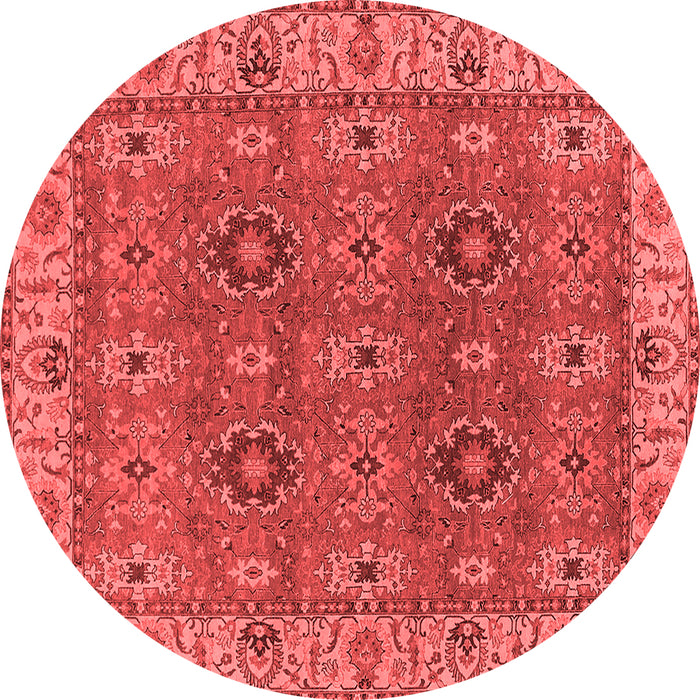 Machine Washable Oriental Red Industrial Rug, wshurb2483red