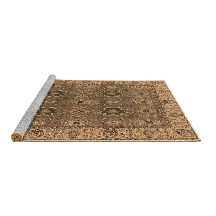 Sideview of Machine Washable Oriental Brown Industrial Rug, wshurb2483brn