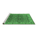 Sideview of Machine Washable Oriental Emerald Green Industrial Area Rugs, wshurb2483emgrn