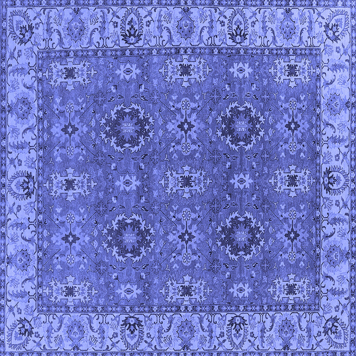 Square Oriental Blue Industrial Rug, urb2483blu