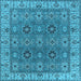 Square Oriental Light Blue Industrial Rug, urb2483lblu