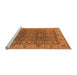 Sideview of Machine Washable Oriental Orange Industrial Area Rugs, wshurb2483org