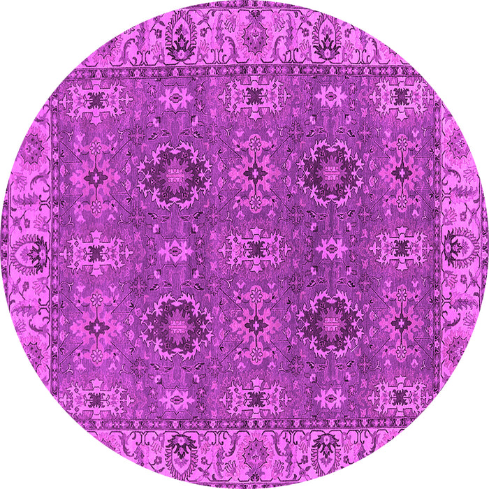 Round Oriental Pink Industrial Rug, urb2483pnk