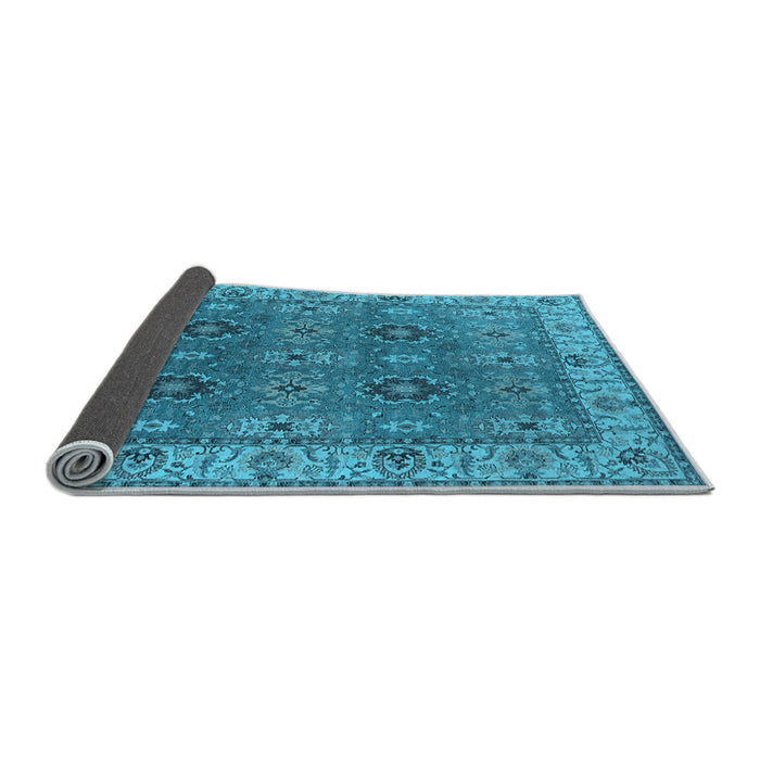 Sideview of Oriental Light Blue Industrial Rug, urb2483lblu