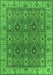 Machine Washable Oriental Green Industrial Area Rugs, wshurb2483grn