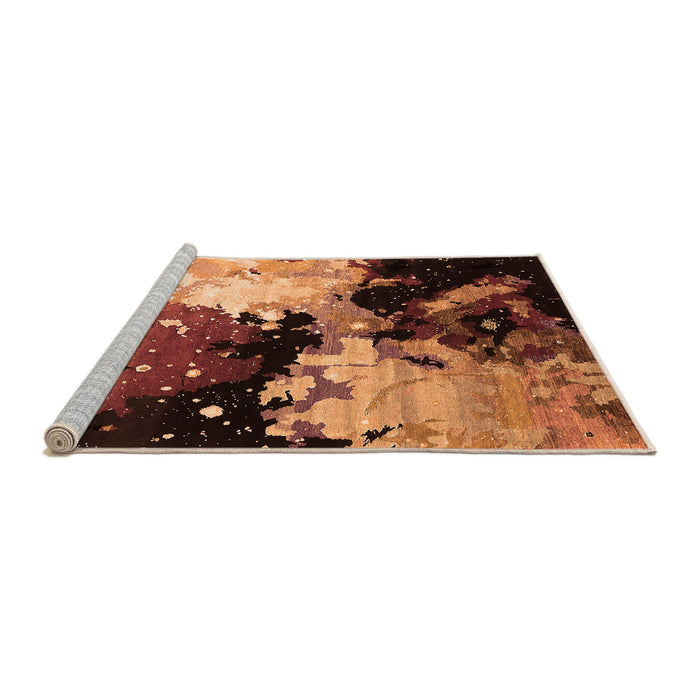 Sideview of Machine Washable Oriental Orange Industrial Area Rugs, wshurb2484org
