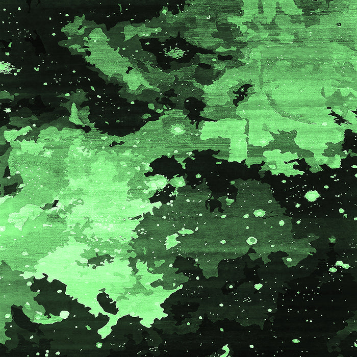 Square Oriental Emerald Green Industrial Rug, urb2484emgrn