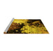 Sideview of Machine Washable Oriental Yellow Industrial Rug, wshurb2484yw