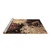 Sideview of Machine Washable Oriental Brown Industrial Rug, wshurb2484brn