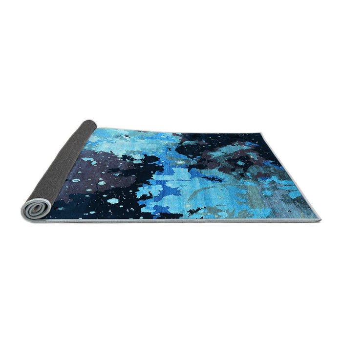 Sideview of Oriental Light Blue Industrial Rug, urb2484lblu