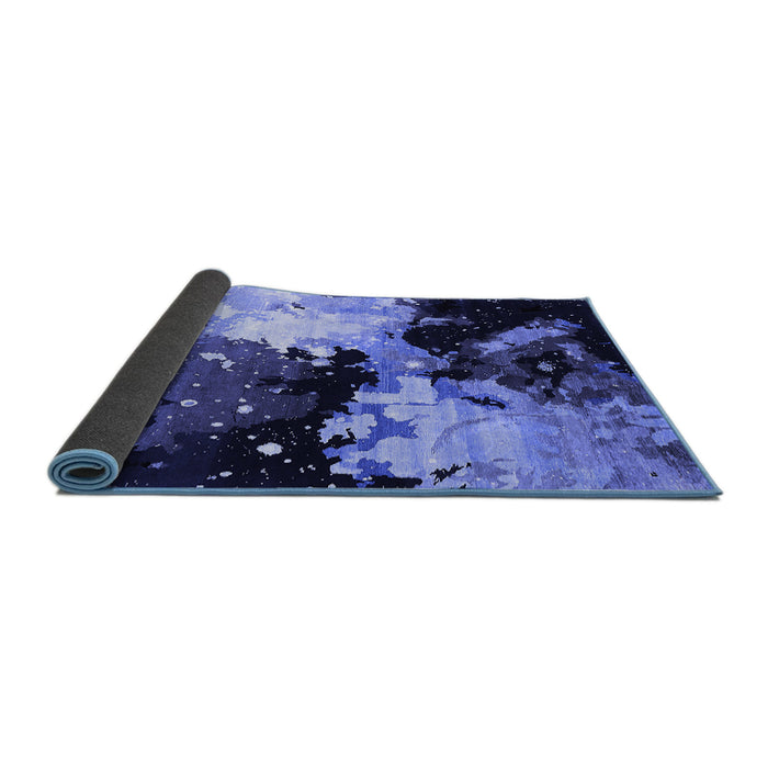 Sideview of Oriental Blue Industrial Rug, urb2484blu