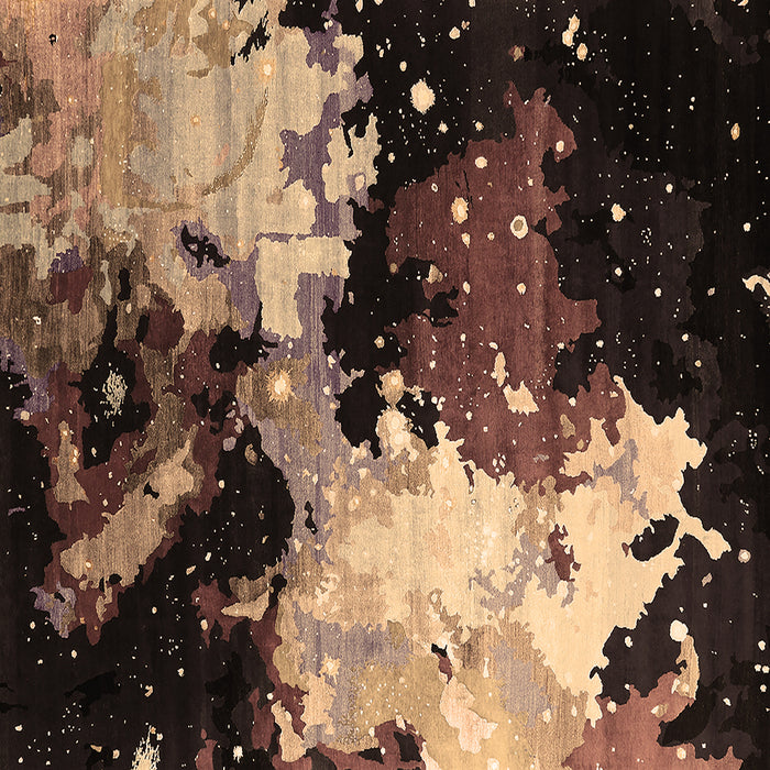 Square Oriental Brown Industrial Rug, urb2484brn