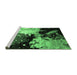 Sideview of Machine Washable Oriental Emerald Green Industrial Area Rugs, wshurb2484emgrn