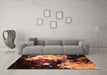 Machine Washable Oriental Orange Industrial Area Rugs in a Living Room, wshurb2485org