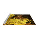 Sideview of Machine Washable Oriental Yellow Industrial Rug, wshurb2485yw