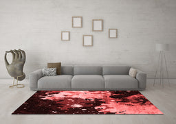 Industrial Red Washable Rugs