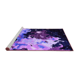 Sideview of Machine Washable Oriental Purple Industrial Area Rugs, wshurb2485pur