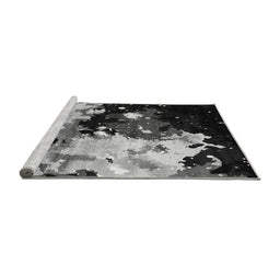 Sideview of Machine Washable Oriental Gray Industrial Rug, wshurb2485gry