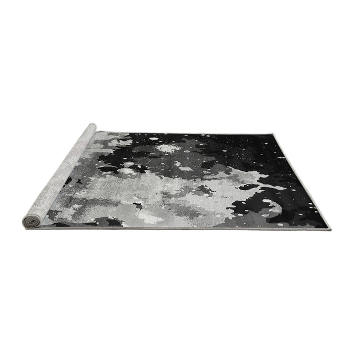 Sideview of Machine Washable Oriental Gray Industrial Rug, wshurb2485gry
