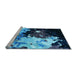 Sideview of Machine Washable Oriental Light Blue Industrial Rug, wshurb2485lblu