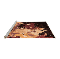 Sideview of Machine Washable Oriental Orange Industrial Area Rugs, wshurb2485org