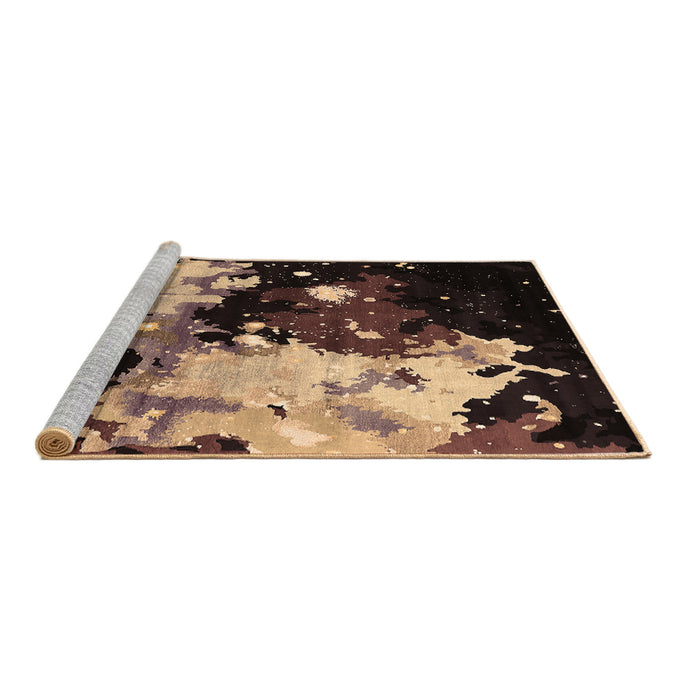 Sideview of Machine Washable Oriental Brown Industrial Rug, wshurb2485brn