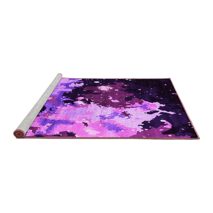 Sideview of Machine Washable Oriental Pink Industrial Rug, wshurb2485pnk
