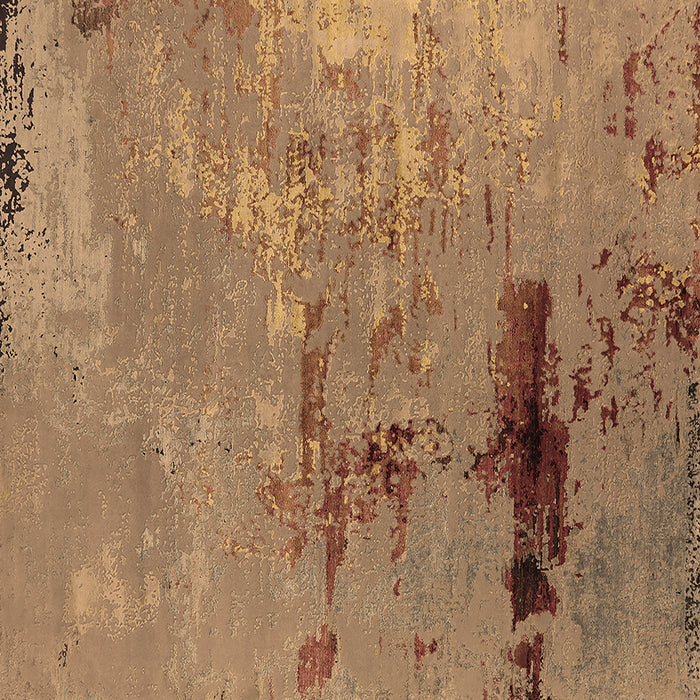 Square Oriental Brown Industrial Rug, urb2486brn